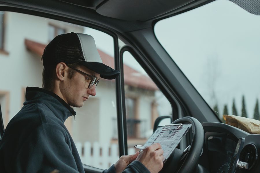 A field sales rep capturing a deal by voice from the road